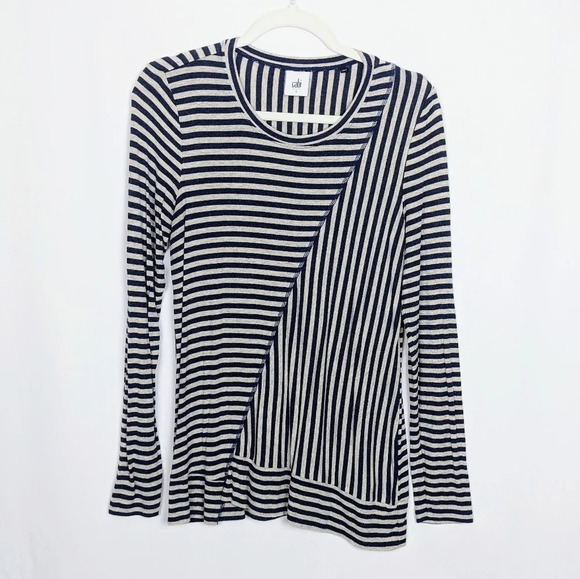 Cabi Striped Earnest Tee Long Sleeve - Picture 9 of 11